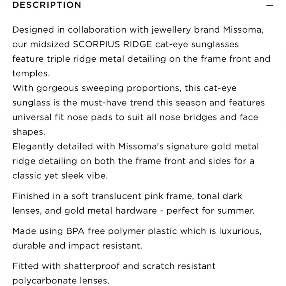 🔥CLEARANCE🔥 Le Specs Missoma "Scorpius Ridge" Sunglasses - Picture 5 of 5